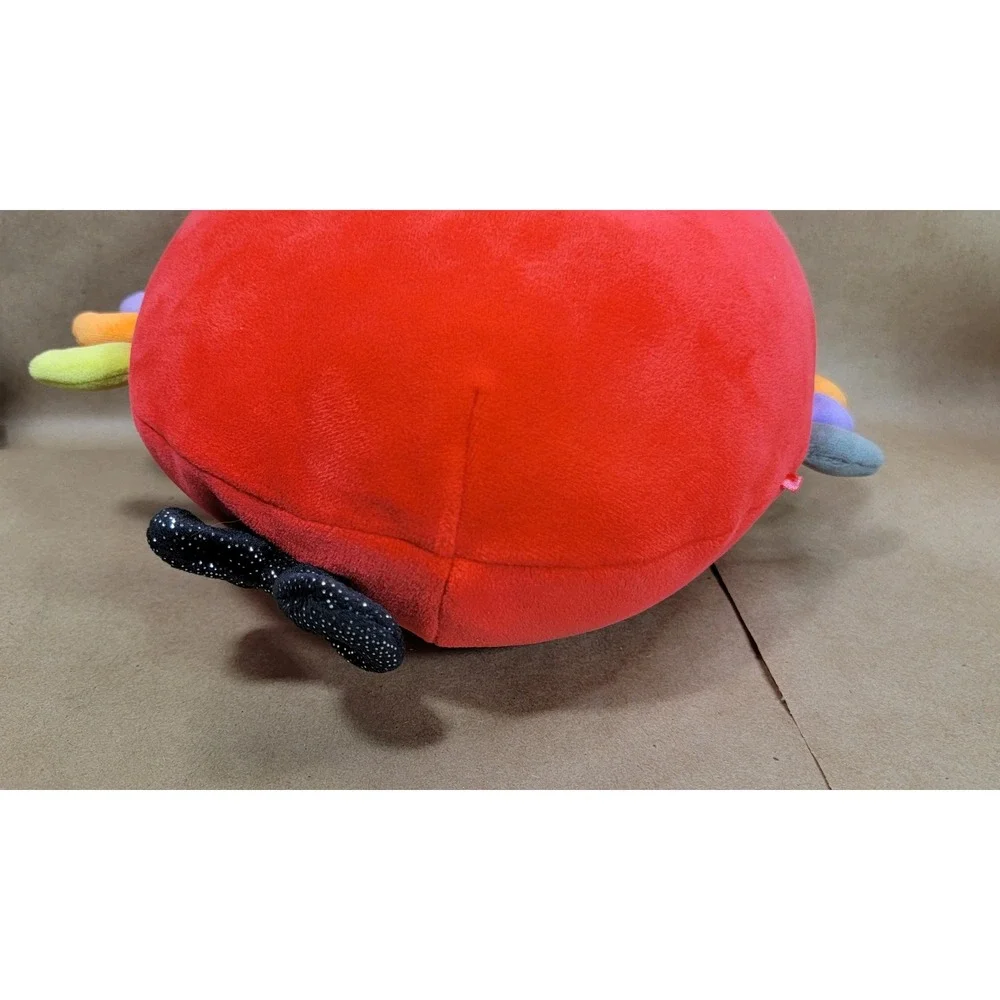 Squishmallows Bella the Spider Red Rainbow Legs Sparkle Belly Halloween 8in